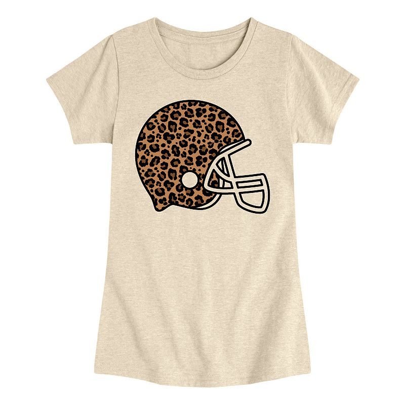 Girls 7-16 Leopard Football Helmet Graphic Tee, Girl's, 