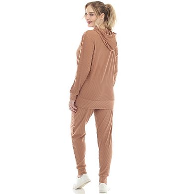 Women's Super Soft Two Piece Ribbed Set