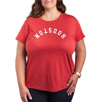 Plus Size Houston Upside Down Graphic Tee