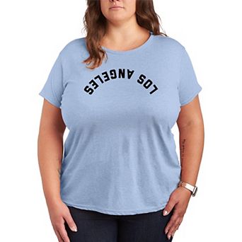 Plus Size Los Angeles Upside Down Graphic Tee