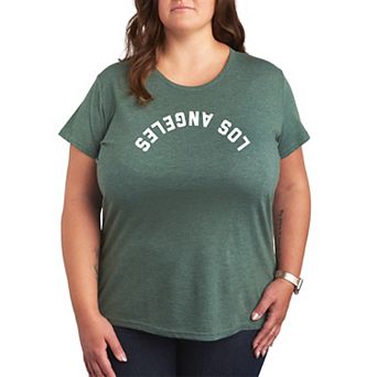 Plus Size Los Angeles Upside Down Graphic Tee