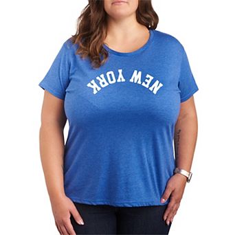 Plus Size New York Upside Down Graphic Tee