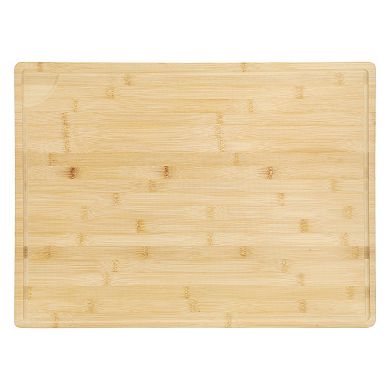 Elama 100% Bamboo 24 x 18 Inch Large Cutting, Prep and Serving Board
