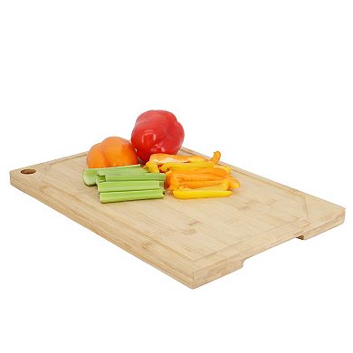 Elama 17.5 x 12 Inch 100% Bamboo Wood Cutting Board