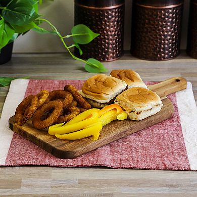 Elama 11.5 Inch Acacia Wood Charcuterie Cheese Board