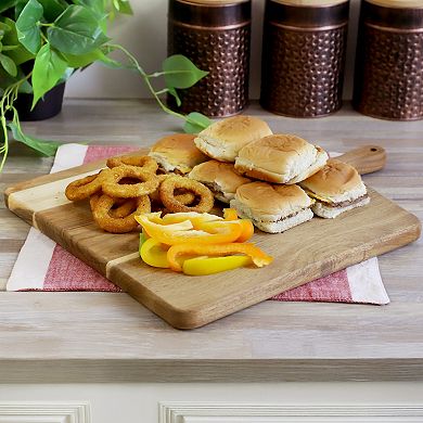 Elama 13 Inch Acacia Wood Square Serving Board