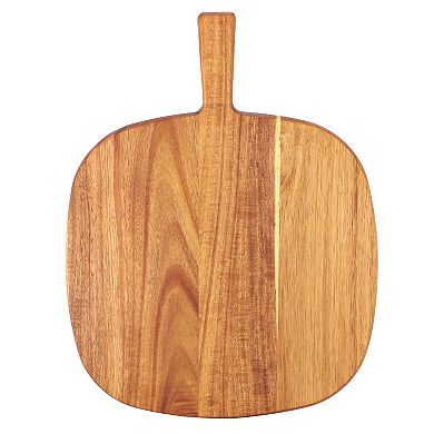 Elama 13 Inch Acacia Wood Serving Butcher Cutting Board with Handle