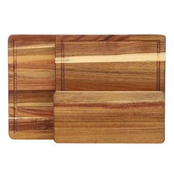 Elama 3 pc Acacia Wood Cutting, Prep and Serving Boards