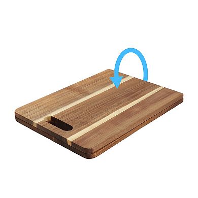 Elama 33 x 12 Inch Acacia Wood Folding Charcuterie Serving Board