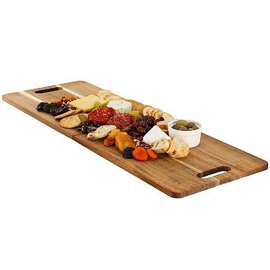 Elama 33 x 12 Inch Acacia Wood Folding Charcuterie Serving Board