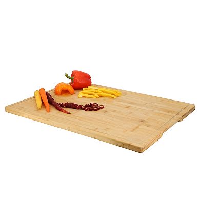 Elama 20 x 14 Inch Rectangle 100% Bamboo Cutting Board