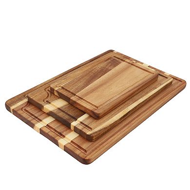 Elama 3 Piece Acacia Wood Cutting Board Set