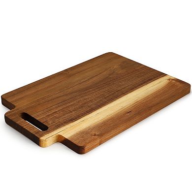 Elama 16.5 x 11 Inch Acacia Wood Rectangle Serving Board with Handle