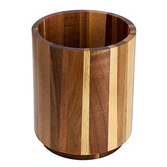 Elama Acacia Wood 360 Rotating Utensil Holder