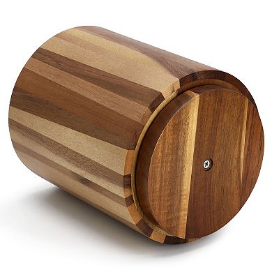 Elama Acacia Wood 360 Rotating Utensil Holder