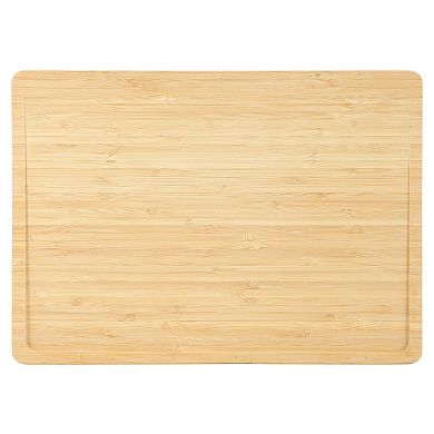 Elama 3 Piece Bamboo Cutting, Prep and Serving Boards with Slanted Juice Groove