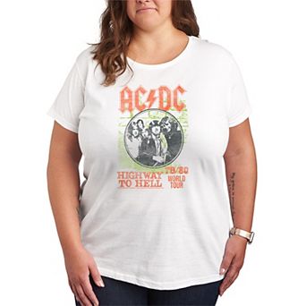 Plus Size ACDC Highway To Hell World Tour Graphic Tee