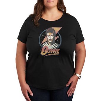 Plus Size David Bowie Distressed Graphic Tee