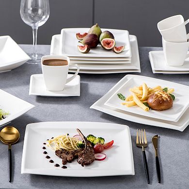 30-piece Porcelain Dinnerware Set for 6, incl. Dinner, Dessert, Soup Plate, Coffee Cup, Saucer