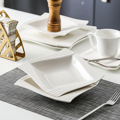 30-pcs Dining Set, incl. Dinner, Dessert, Soup Plate, Coffee Cup and Saucer, for 6