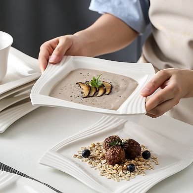 30-pcs Dining Set, incl. Dinner, Dessert, Soup Plate, Coffee Cup and Saucer, for 6