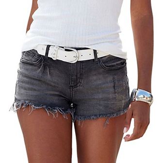 Lascana Women's Frayed Hem Shorts