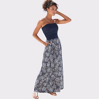 Lascana Women's Bandeau Maxi Dress