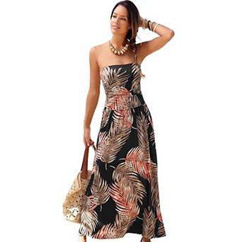 Lascana Women's Bandeau Maxi Dress