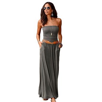 Lascana Women's Bandeau Maxi Dress