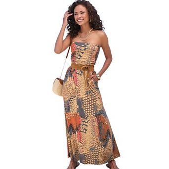 Lascana Women's Bandeau Maxi Dress