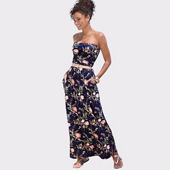 Lascana Women's Bandeau Maxi Dress