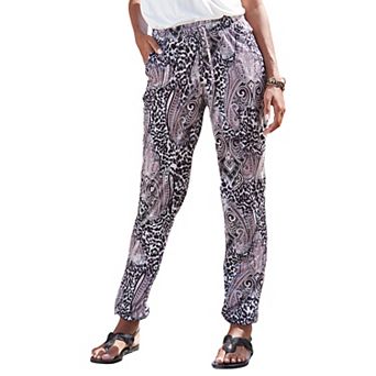 Lascana Women's Smocked Elastic Hem Pants