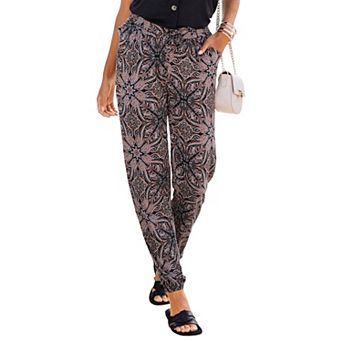 Lascana Women's Smocked Elastic Hem Pants