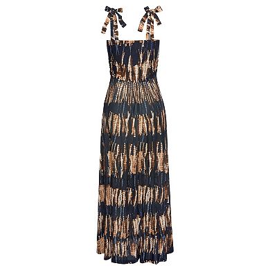 Lascana Women's Tie Strap Slit Maxi Dress