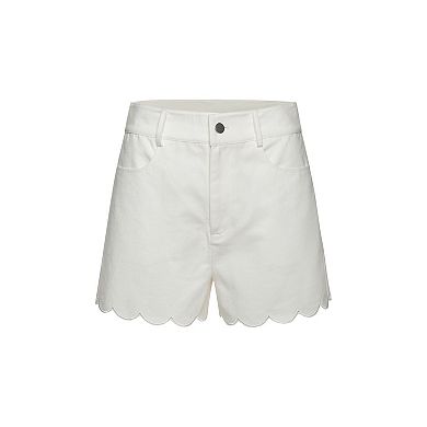 Lascana Women's Scallop Trim Shorts