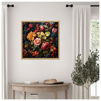 Vintage Floral 59 by Bilge Paksoylu Framed Canvas Wall Art Print