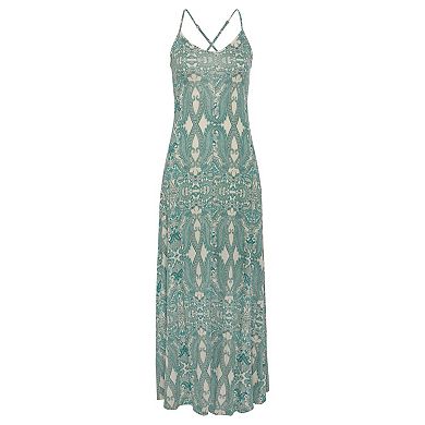 Lascana Women's Crossed Strap Maxi Dress