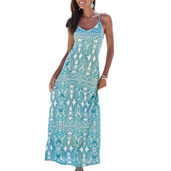 Lascana Women's Crossed Strap Maxi Dress
