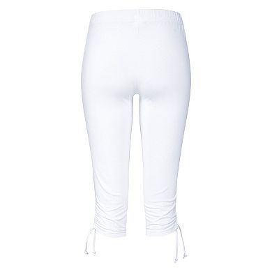 Lascana Women's Gathered Effect Capri Leggings