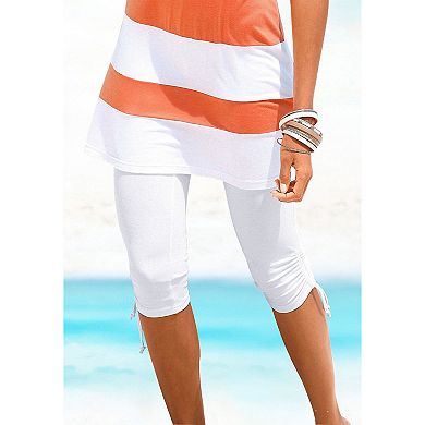 Lascana Women's Gathered Effect Capri Leggings