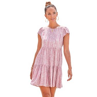 Lascana Women's Printed Tie Back Dress