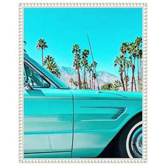 Teal Thunderbird in Palm Springs by Tom Windeknecht Framed Canvas Wall Art Print
