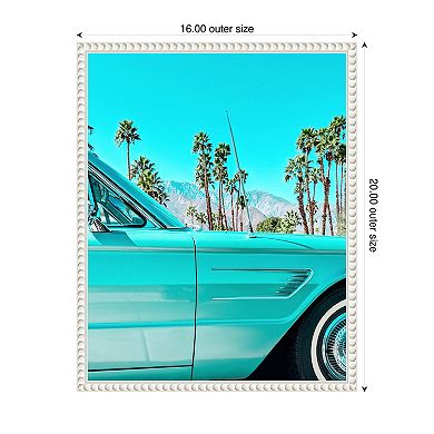 Teal Thunderbird in Palm Springs by Tom Windeknecht Framed Canvas Wall Art Print