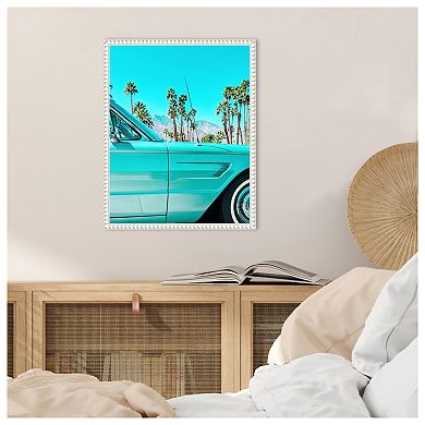 Teal Thunderbird in Palm Springs by Tom Windeknecht Framed Canvas Wall Art Print
