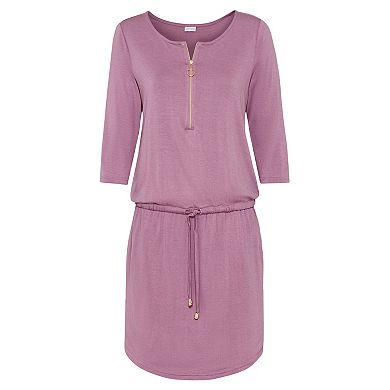 Lascana Women's Zipper Detail Mini Dress
