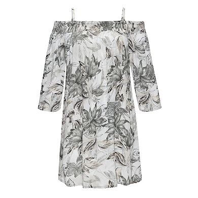 Lascana Women's Off The Shoulder Patterned Dress