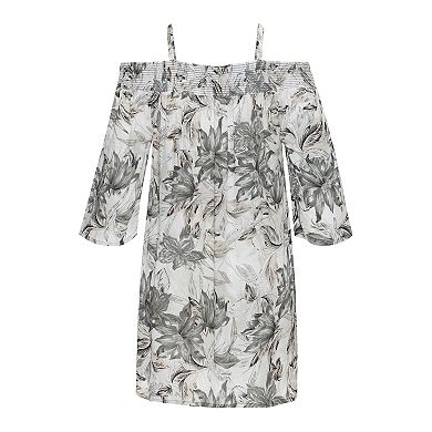 Lascana Women's Off The Shoulder Patterned Dress