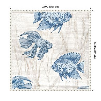 Dancing Currents by Lera Framed Canvas Wall Art Print