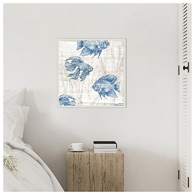 Dancing Currents by Lera Framed Canvas Wall Art Print