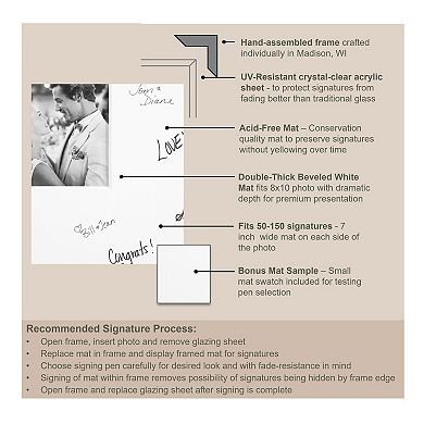 Mezzanine Signature Mat Picture Frame, Photo Frame Guest Book Alternative Weddings, Graduations